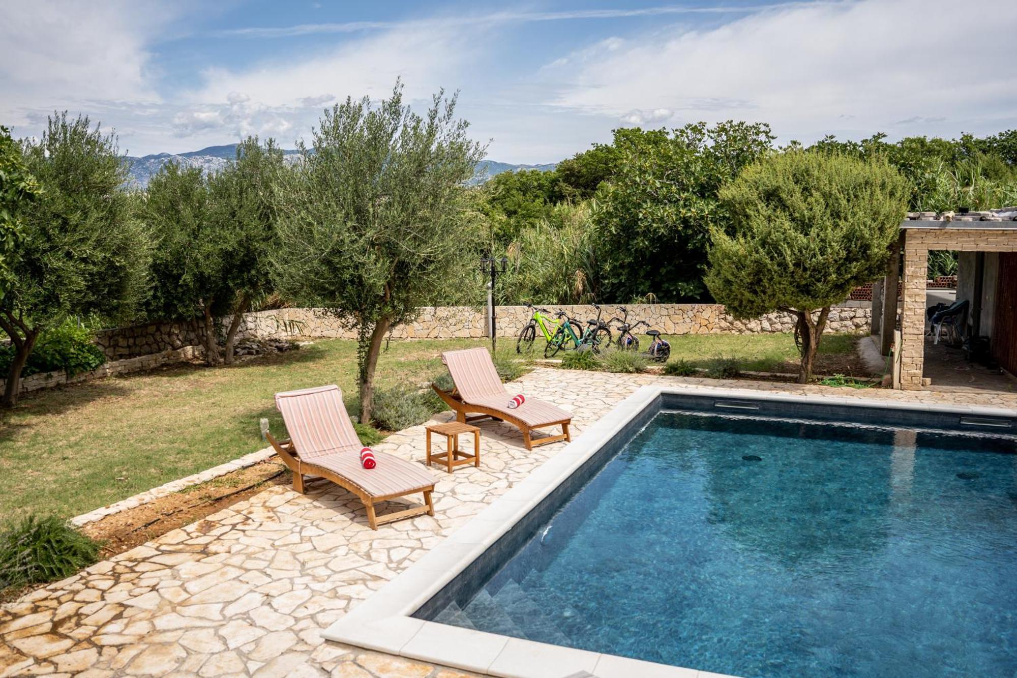 Villa Pag Dubrava Relax With Pool Bosana Exteriér fotografie