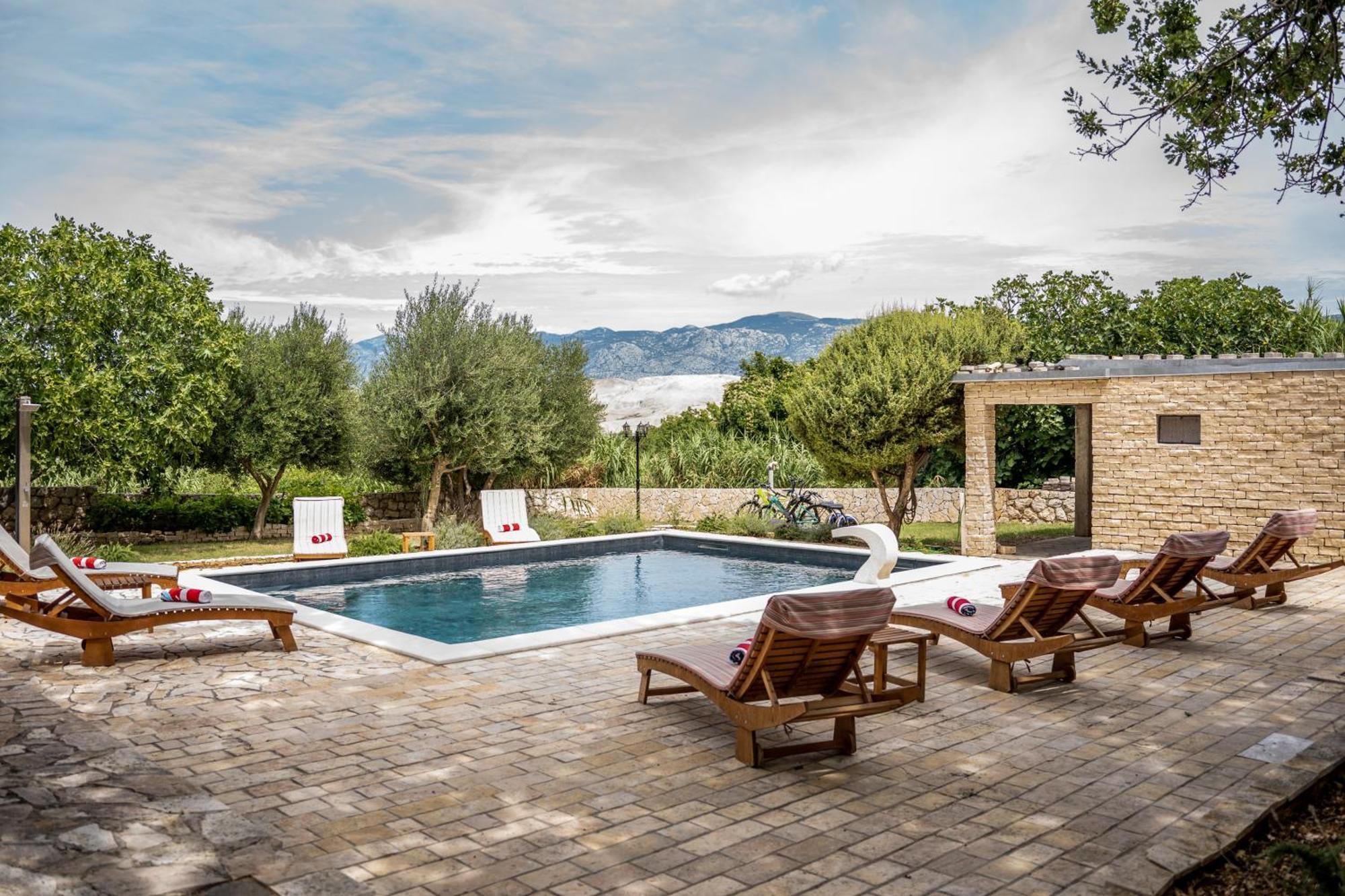Villa Pag Dubrava Relax With Pool Bosana Exteriér fotografie