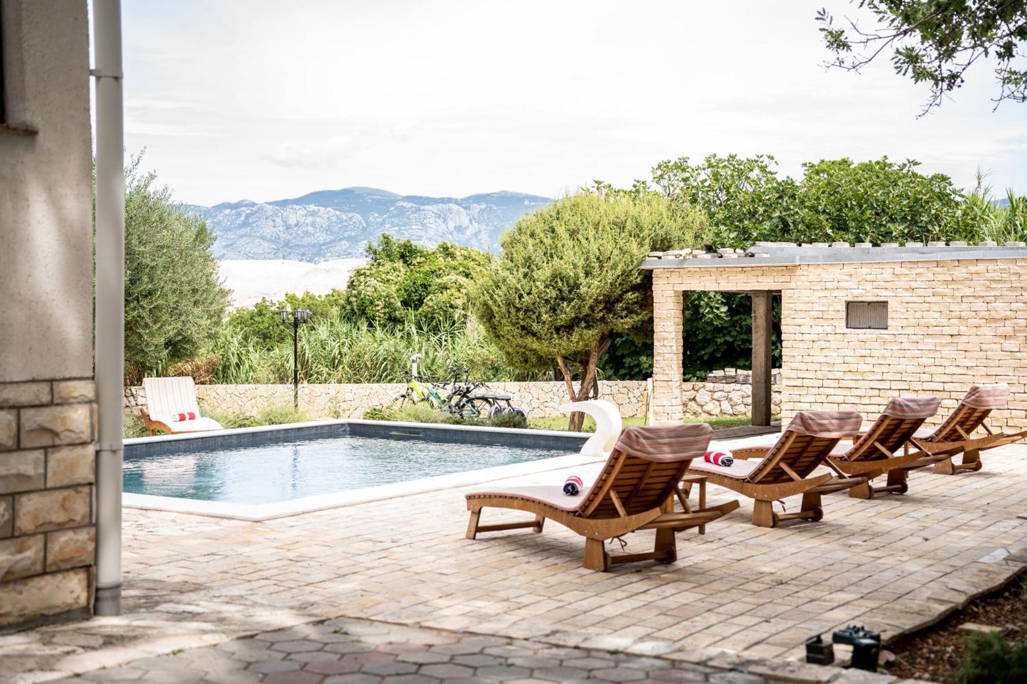 Villa Pag Dubrava Relax With Pool Bosana Exteriér fotografie
