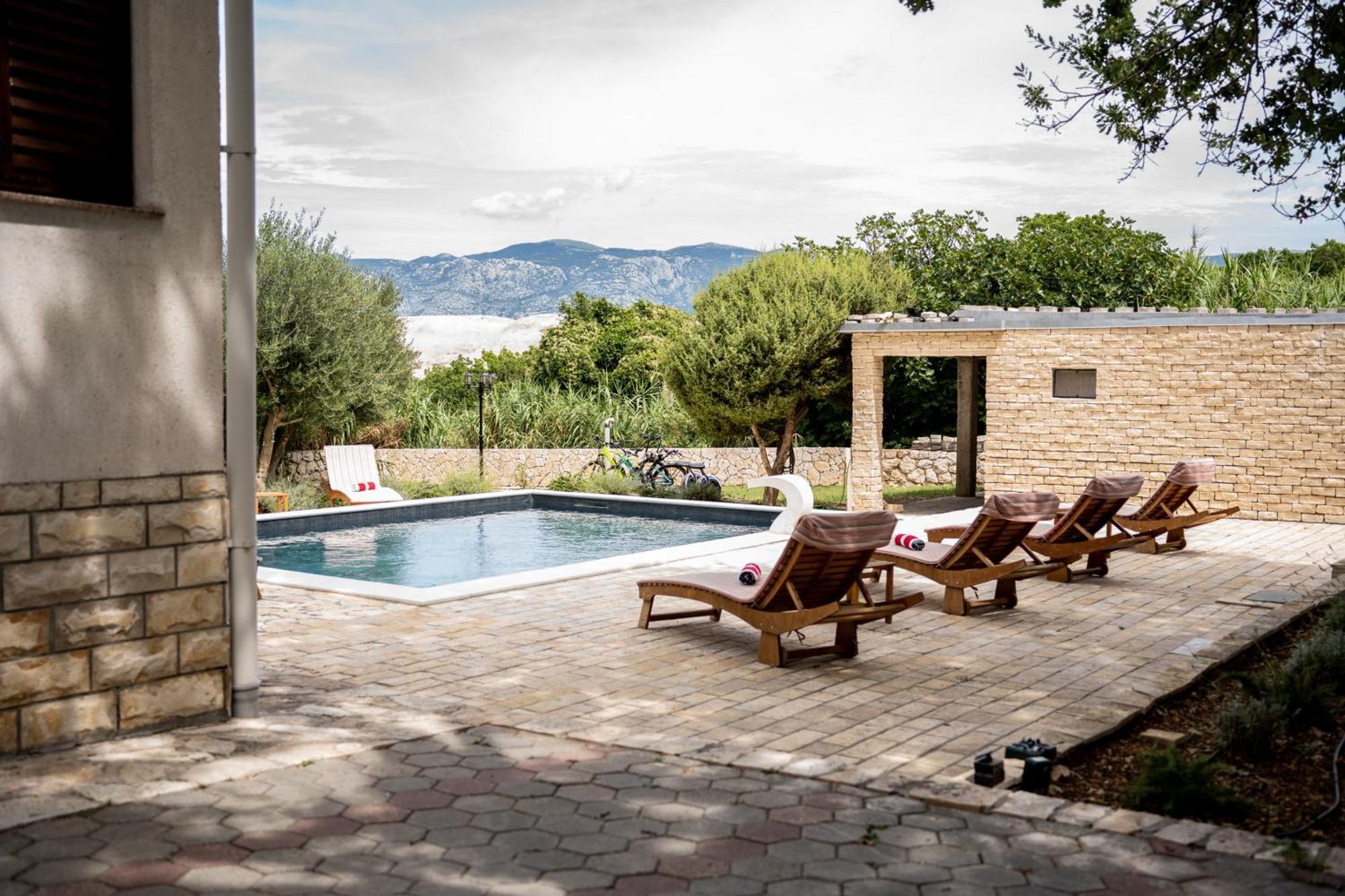 Villa Pag Dubrava Relax With Pool Bosana Exteriér fotografie