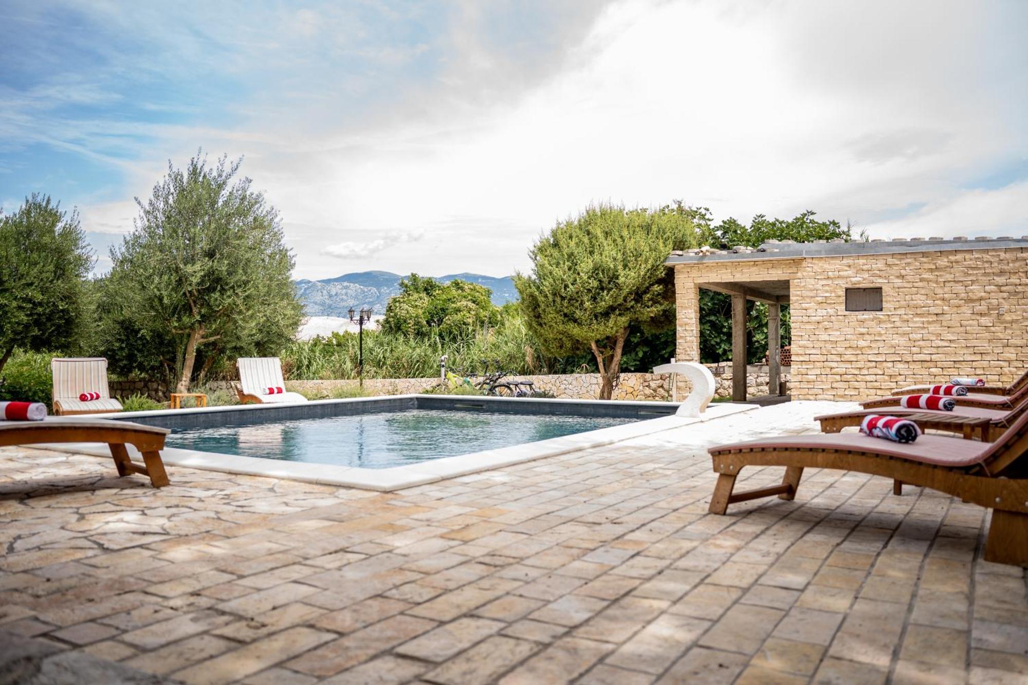 Villa Pag Dubrava Relax With Pool Bosana Exteriér fotografie